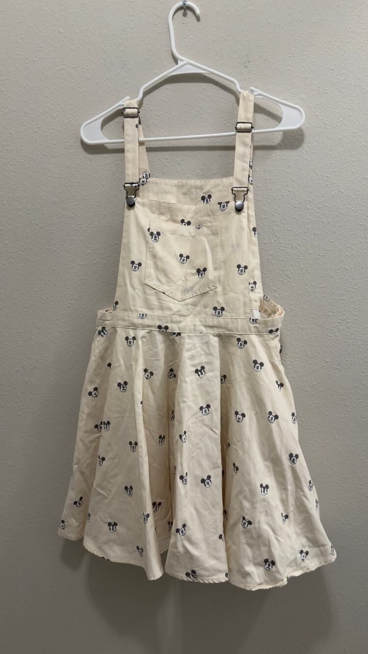 Disney Parks Her Universe Mickey Mouse Short Overalls Skirt Dress Large NWT
